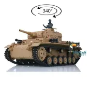 US Stock Henglong 3849 7.0 Plastic German Panzer III H 1/16 RC Tank 2.4Ghz