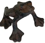 Mr Gecko Cast Iron Frog Antique Rust Large Decor Figurine Statue