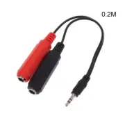 Cable 3.5mm Male-Plug to Dual 6.35mm Female Adapte Y Splitter Cable