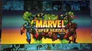 Marvel Super Heroes - Dynamo Big Blue Arcade Marquee - 27"x15.5"