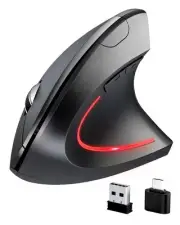 Bluetooth Ergonomic Mouse, 2.4GHz Wireless Mouse with 3 Adjustable DPI(1000/1...