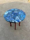 Blue agate coffee table/ agate table top/ agate table lamp/agate stone table top