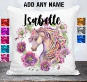Unicorn Cushion Cover Sequin Throw Pillow Flip Sequins Personalised