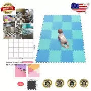 Safe and Soft 20-Tile EVA Foam Interlocking Play Mats for Kids - 142x114cm