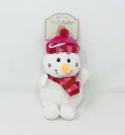Kelly Baby 8" Plush Snowman with Hat, Scarf & Rattle