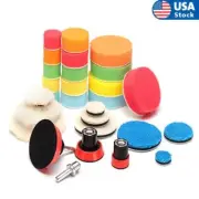 29Pcs 1/2/3 Inch Drill Buffing Buffer Pad Polishing Pad Mix Size Kit+M14 Adapter