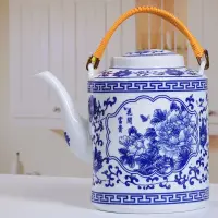 在飛比找蝦皮購物優惠-茶壺 熱水壺 燒水壺陶瓷茶壺復古茶壺大容量家庭冷水壺耐高溫茶
