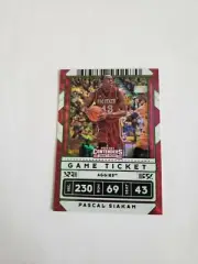 2020 Panini Contenders Draft Picks Green Explosion Game Ticket Pascal Siakam