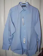 Nordstrom Smartcare Wrinkle Free Traditional Fit Dress Shirt Men's Blue 16x33
