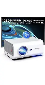Joval Projector 5G WiFi Bluetooth, 9700L Native 1080P FHD 4K Support
