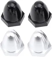 Gogogmee 4pcs Alloy Nut Caps Cw for Vision Motor Simple Installation Includes Clockwise Counter Clockwise Caps Black Silver Color
