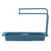 Telescopic Sink Holder, Expandable Kitchen Sink Organizer Rack- Dark Blue