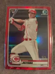 2020 Bowman Chrome Shogo Akiyama Cincinnati Reds Rookie Red Refractor 5/5