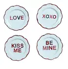 Pier 1 Imports Valentines SMNT Appetizer Plates Set Of 8 Each NIB
