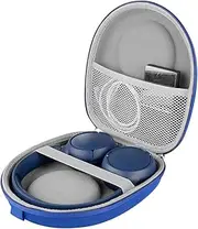 Linkidea Headphones Carrying Case Compatible with JBL Tune 600 BTNC, Tune 570BT, Tune 560BT, Tune 520 BT, Protective Hard Shell Travel Bag with Cable, Charger Storage (Blue)