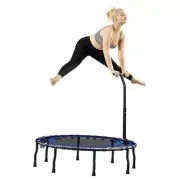 Vimexciter 40" Foldable Mini Fitness Trampoline with Adjustable Foam 48" Blue