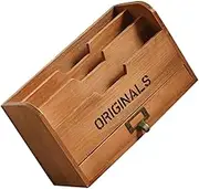 GETAJGHSD 1Pc Wooden Book Stand Decorative Storage Rack Multi Organizer for Home Office Design for Documents Files Books and Notepads