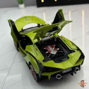 [NAU-MAN]1:32藍寶堅尼閃電俠模型車跑車合金擺件Lamborghini sian玩具車收藏