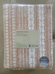 NEW West Elm Echo Print Curtains 48x108 Set of 2 (Gold dust)