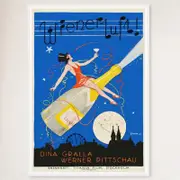 Galrie The Ballet Archduke Wiener Luft 1926 Vintage Austrian Silent Film Poster Art, White Frame, 70 x 100cm (28 x 40inch)