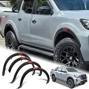 SUERAUTO4X4 Fender Flares for Nissan Navara NP300 D23 Accessories 2015-2025 Dual Cab, Car Wheel Arches Protector Guard Cover Trim Body Kit Extra Wide Wheel Brow, Matte Black 4PCS Full Set