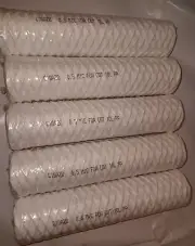 NEW LOT OF 5 PARKER C10AZD 0.5 MIC FDA COT 10L PP STRING WOUND FILTER 10"H 2.5"D