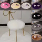 Thicken Faux Fur Wool Cushion Plush Chair Seat Set Pad Carpet Pads Winter Round