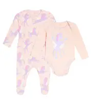 [Stella McCartney Kids] Stella McCartney Kids Baby cotton bodysuit and onesie set M 24 pink