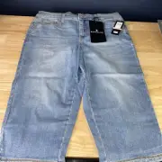Bandolino Mandie Skimmer Jeans Women's Size 10 Blue Denim Stretch NWT Cropped