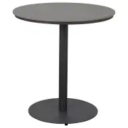 Shelley 70cm Sintered Stone Top &amp; Steel Round Bistro Table, Grey