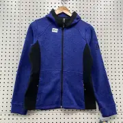 New Gerry Hooded Womens Jacket Blue Hoodie Full ZIp Ladies SMall 19x24