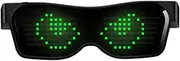 zolyet USB Chargeable Light Glasses BT Glasses APP Control Glasses Fashionable Luminous Eyeglasses for Daily Decoration Bar Club KTV Par Costumes Green Green