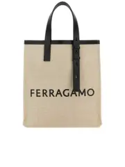 Salvatore Ferragamo Canvas Shopping Bag