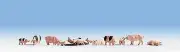 Noch 15712 HO Scale Pig Sty -- Laser-Cut Kit w/12 Pigs, Wood Fencing & Hay