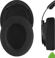 Geekria Comfort Mesh Fabric Replacement Ear Pads for Philips SHP 9500/9500S Headphones Ear Cushions, Repair Parts (Black)