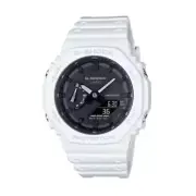 Casio G-Shock GA-2100-7AER Men's Watch – White Resin Band, Carbon Core Guard Str