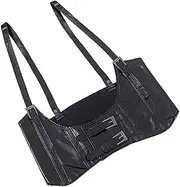 [OFFSCH] Party Gothic Style Corset Wide Belt Corset Waistband Personality for Women Black