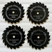 4 Black And Decker Cutting 7 1/4" Combination Rip And Crosscut Saw Blades New