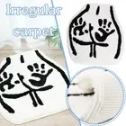 Handprint Hip Blanket Creative Irregular Blanket Flocking-texture Rug Bum Z5Y7