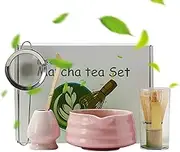 Matchas Powder Kit, Spoon Japanese Tea Tools, Ceramic Kitchen Green Tea Gadgets Utensils Tool Kit for Youth Women Men Boys Girls Family