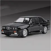 Die-cast 1:24 for BMW M3 Miniature Model Car Alloy Diecast 4 Doors Opened Sound Light Pull Back Vehicles Collections Ornament Miniature Vehicle(Black)