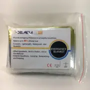 Emergency Mylar Thermal Blankets 6 Pack 56" x 84" Delmera Camping Backpacking