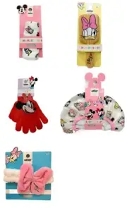 Mickey Primark Paddle Brush,Towel Turban,Exfoliating Glove,Shower Cap & Headband