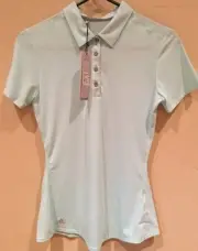 NWT Adidas Women's Climalite Essentials Polo Ice Blue Size XS Style B321