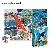 在飛比找PChome24h購物優惠-【美國Crocodile Creek】 博物館造型盒學習拼圖