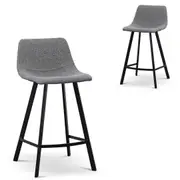 Set of 2 - Duke 65cm Bar Stool - Spec Charcoal