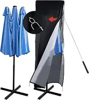 Umbrella Cover 420D Waterproof Outdoor,Patio Umbrella Parasol Cover,Waterproof Zipper & Top Vent,Windproof ,Anti-UV,Large Umbrellas Covers,Garden Umbrellas Covers,fits Double-Sided Umbrella 13-15 ft