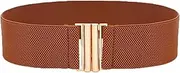 [BEYLRZID] Belts for Women, Waist Belt For Women for Dresses, Stretchy Vintage Elastic Belts with Metal Buckle