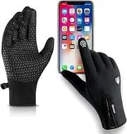 [2XK-NOV] 1 Pair Winter Touch Screen Gloves (Hand width), Anti-slip and Water-Repellent Cycling Gloves, Running Gloves for Men Women, Thermal Gloves for fishing, Outdoor