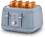 [Kenwood] Dawn Toaster, 4 Slot Toaster, Reheat, 5 Browning Settings, Defrost and Cancel Functions, Pull Crumb Tray, TFP09.​000BL, 1800W, Stone Blue